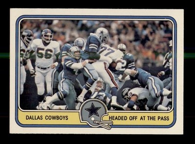 1981 PHILADELPHIA #14 DALLAS COWBOYS HEADED OFF AT THE PASS