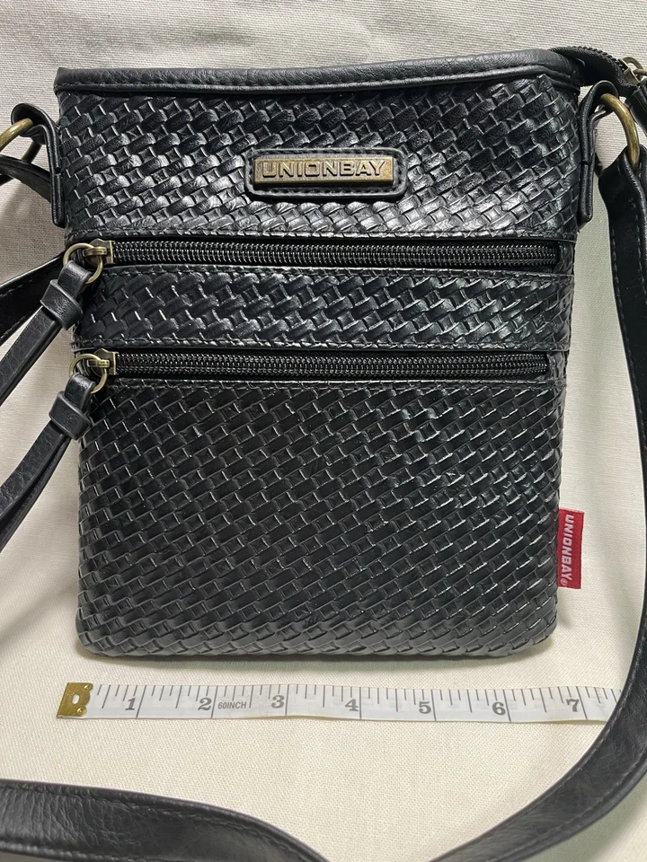 Unionbay Brown Basket Weave Zip Crossbody/Shoulder Bag Purse - Image 4 of 4