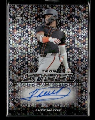 2024 Leaf Trinity #S-LM2 Luis Matos Steel Iron Donut Circles Silver Auto #/6