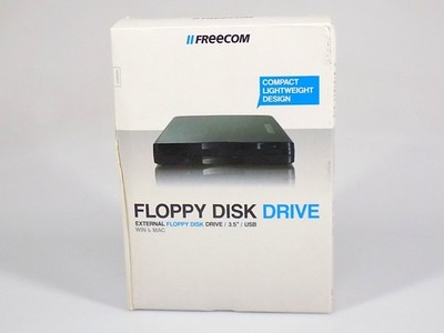 Freecom 22767 Externes USB Floppy Disk Drive Disketten Laufwerk 1.44 MB, Schwarz