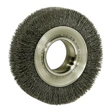 Weiler 06080 6 Medium Face Crimped Wire Wheel, .014 Steel Fill, 2 Arbor Hole, Ma