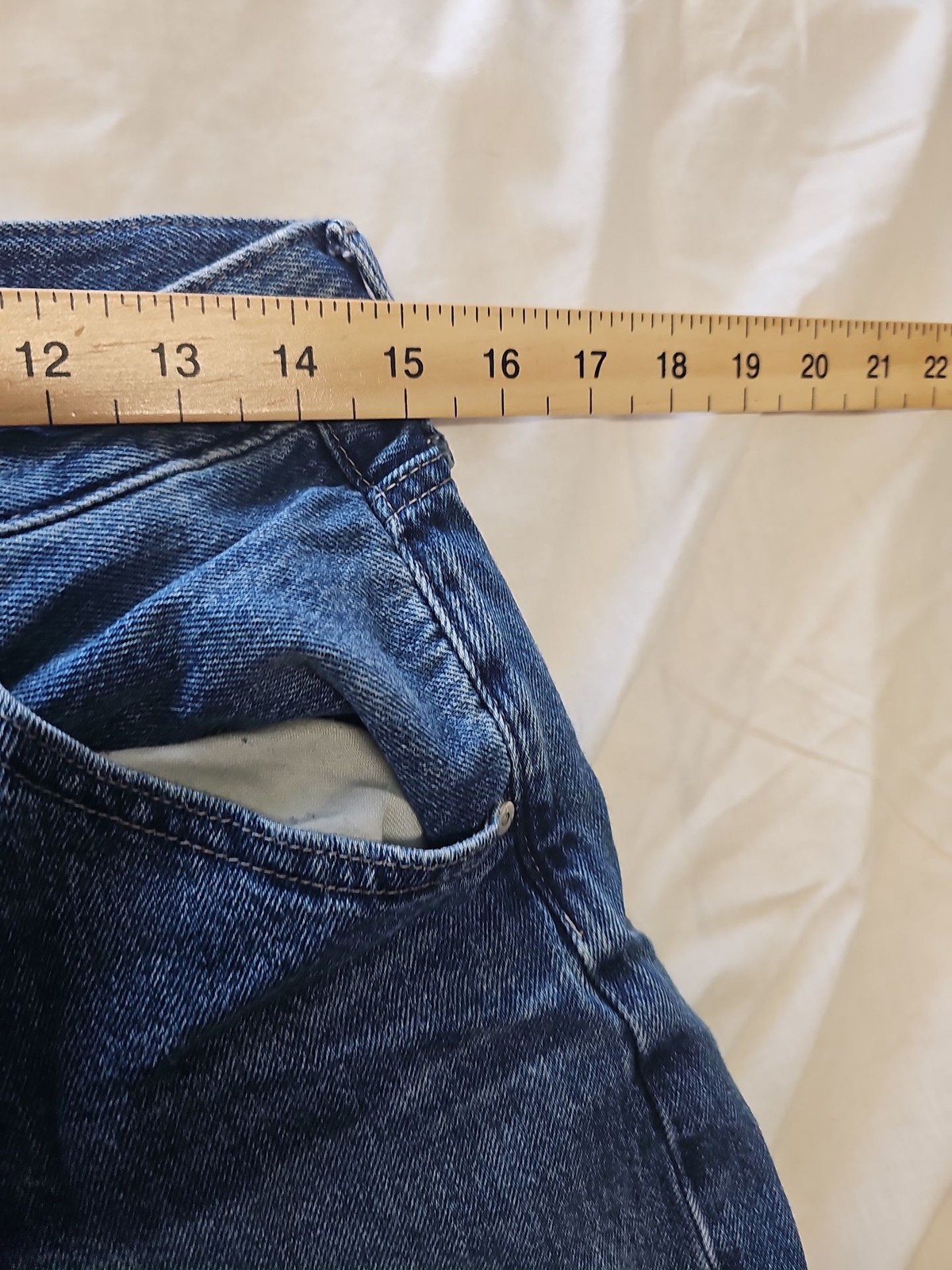 Uniqlo Wide-Leg High-Waist Blue Denim Jeans w30/32 L31 HH144 image 3