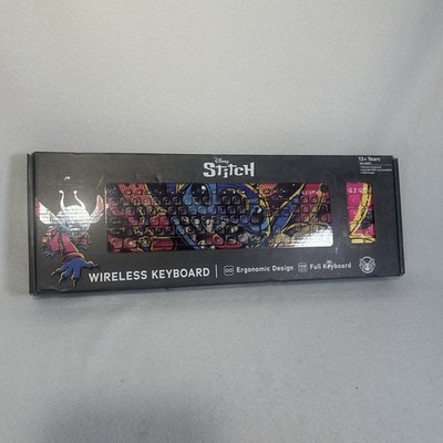 Disney Stitch All Over Graphic Wireless Keyboard New In Box Ergonomic Design