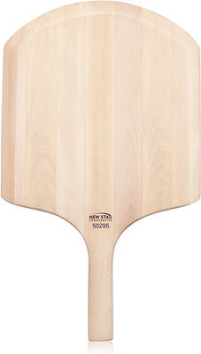 Restaurant-Grade 16'' Wooden Pizza Peel with 10'' Handle - 24'' Overall Length