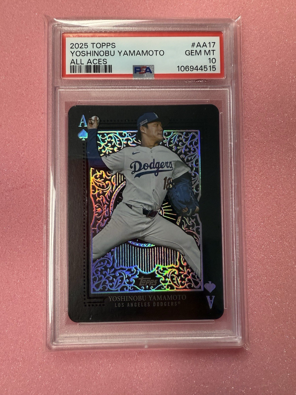 2025 TOPPS ALL ACES #AA17 YOSHINOBU YAMAMOTO PSA 10 SSP Low POP 11🔥🔥