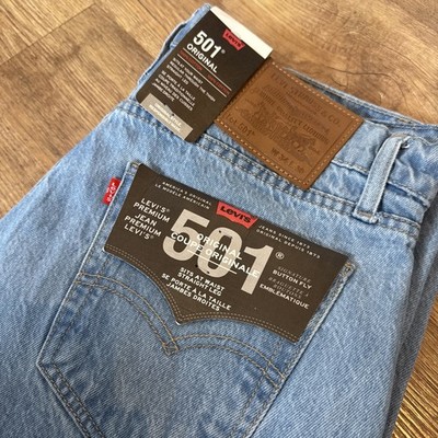 Levi's 501 Herren Jeans Hose W33 L30 Light Blau (eng für W34)