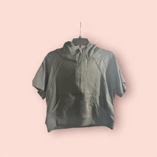 Anna & Ava Active OS Scuba Short Sleeve Jacket Quarter Zip Black