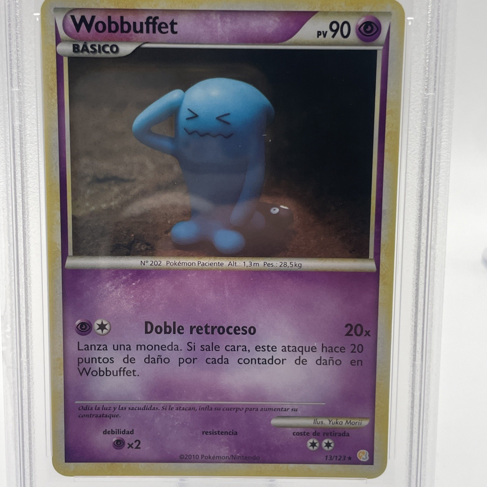 2010 Pokemon WOBBUFFET HeartGold & SoulSilver Base COSMOS HOLO Card 13/123 SWIRL