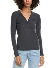 James Perse Jersey Henley Top Women's