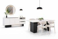 Einzartige Esszimmer Garnitur Robuster Esstisch StüHle Holz Sideboard