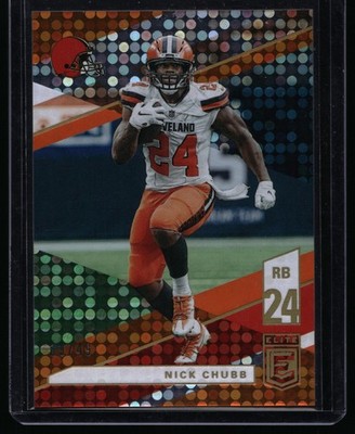 2019 Donruss Elite #97 Nick Chubb Orange #/49