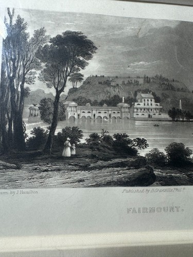 Antique J Hamilton/J Sartain "Fairmont, Philadelphia" Engraving - Framed - Picture 9 of 15