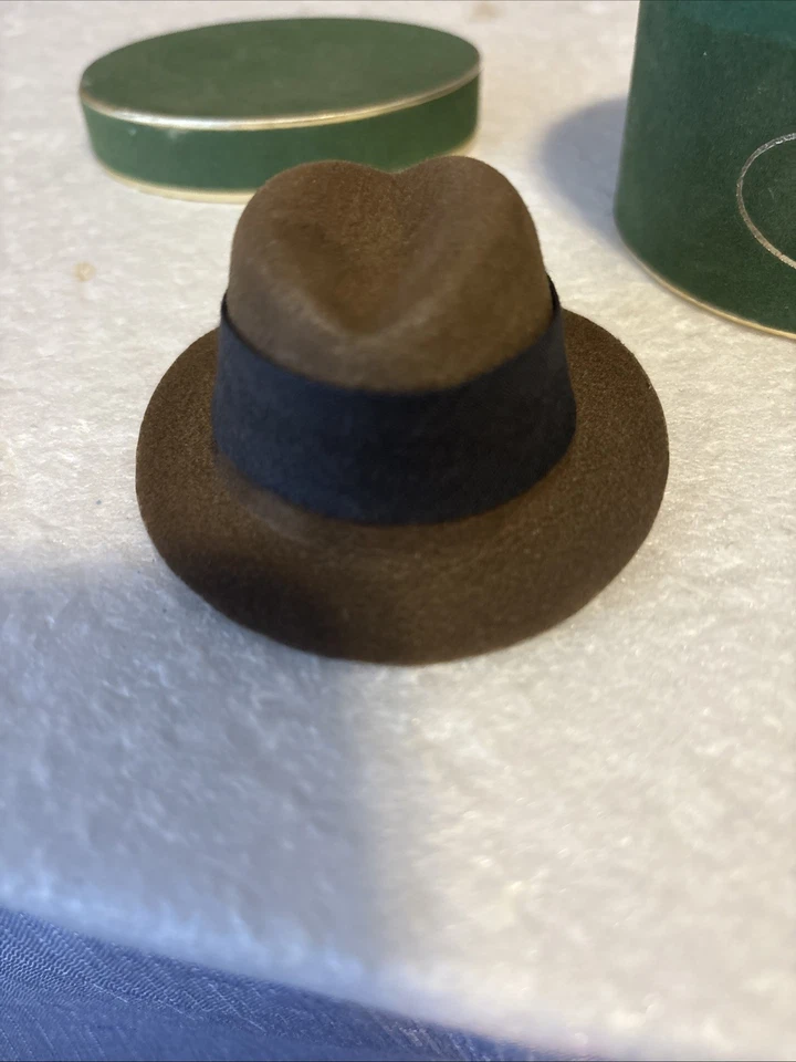罕见微型 Stetson 销售员帽盒带毛毡帽 — 第 2/4 张图片