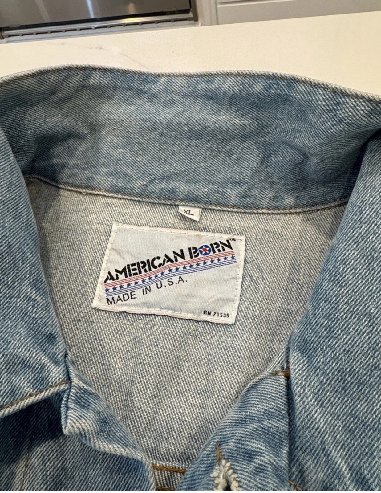 American Born MTV Beavis and Butt-Head Embroidered Denim Trucker Jacket XL image 6