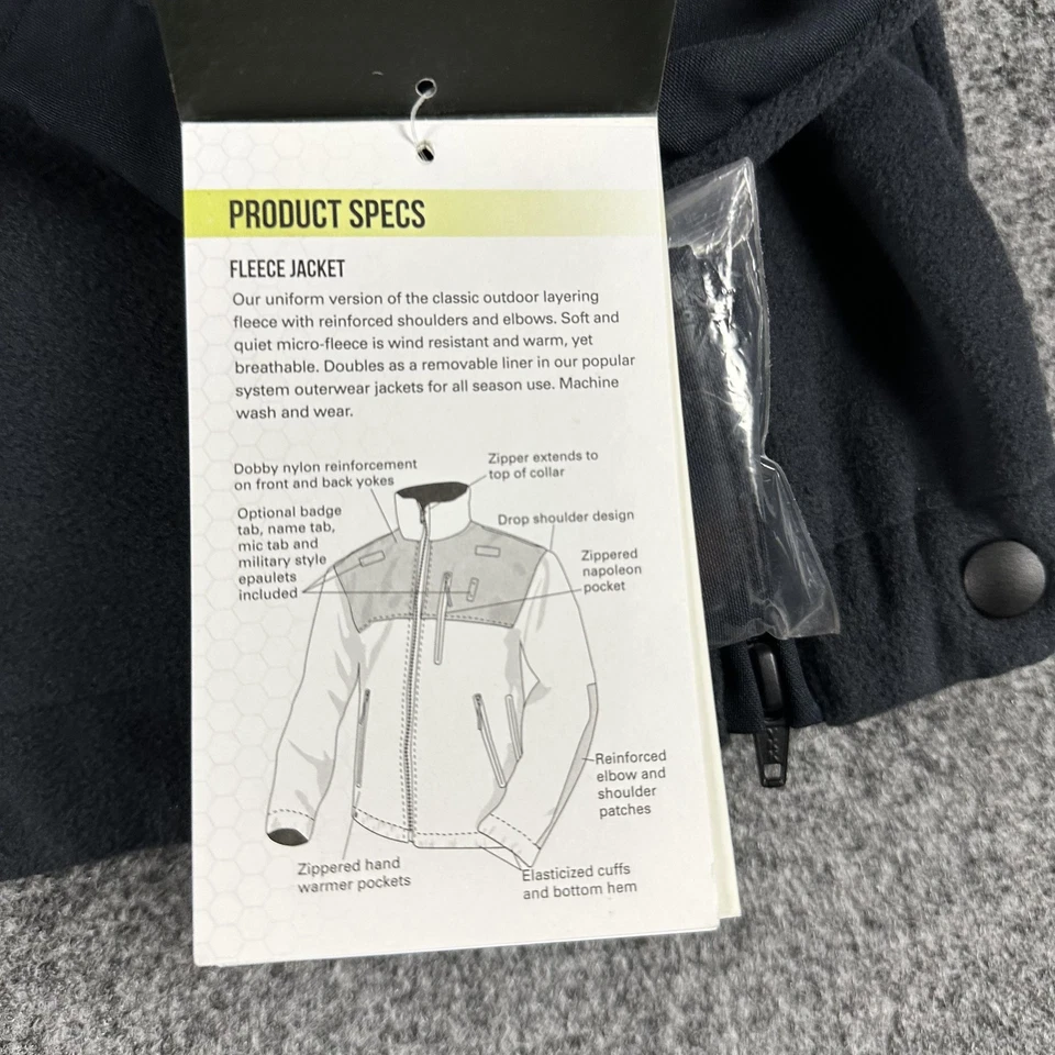 Blauer Fleece Jacket Mens 3XL Dark Navy Reinforced Outdoor Wind Resistant 4650 - Image 3 of 4