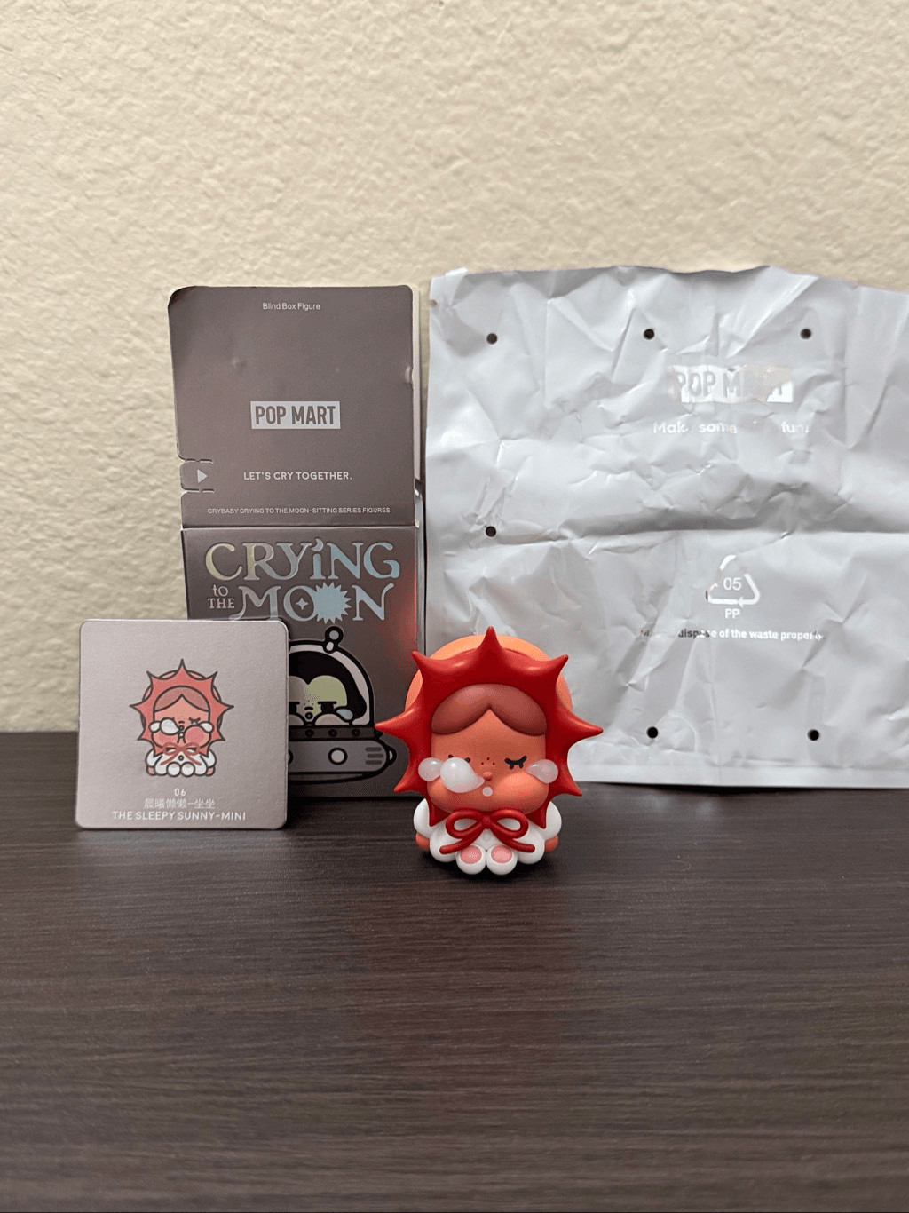 POP MART Crybaby Crying To The Moon Sitting Series Figure - Sleepy Sunny