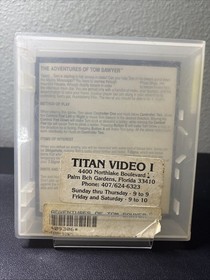 The Adventures Of Tom Sawyer NES Nintendo Game Permastruct Instructions