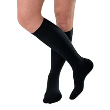 JOBST forMen Ambition Ribbed Knee High Closed Toe 15-20mmHg (Black) Size 5 (#776