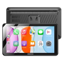 Autoradio desktop portatile ESSGOO 7" Android Auto/Apple CarPlay Bluetooth FM AUX