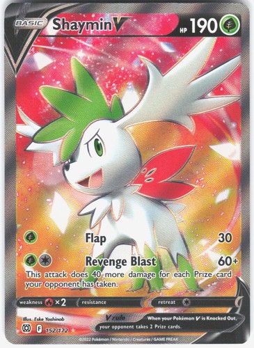 Shaymin V (Full Art) 152/172 SWSH09: Brilliant Stars UR Holofoil Pokemon NM