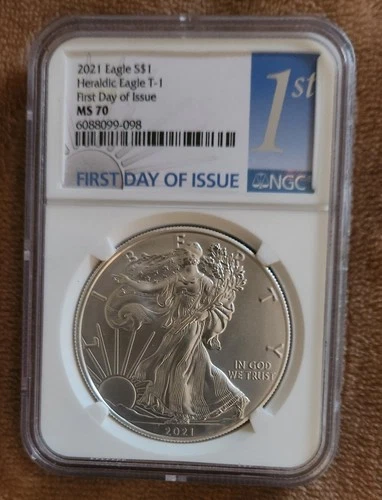 2021 Silver Eagle Type 1 NGC MS70 FDOI