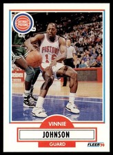 1990-91 Fleer Vinnie Johnson Detroit Pistons #57