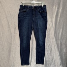 Riders By Lee Jeans Womens 8 Medium Dark Wash Blue Midrise Skinny Stretch Denim