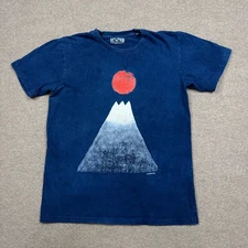 Okura Men's Shirt Size 2 Blue Nippon Bare Japan Short Sleeve Graphic Tee Casual