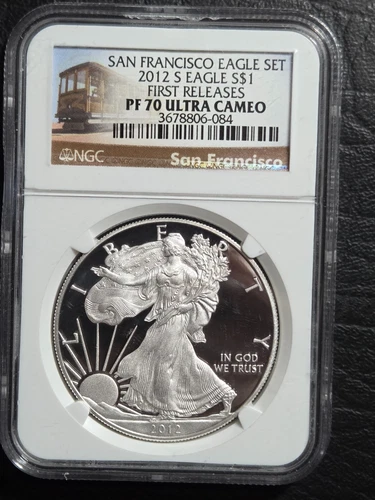2012 S First Releases  American Silver Eagle NGC Graded Proof 70 Ultra Cameo