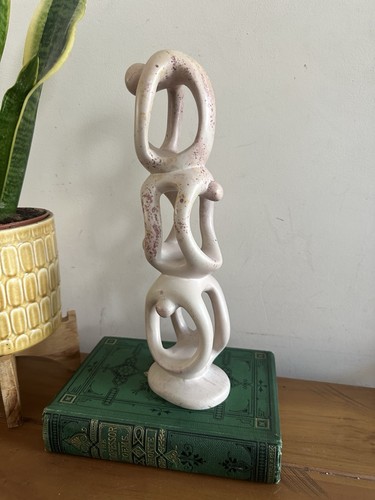 Handgeschnitzte 5 Figuren menschliche Pyramide Skulptur aus Speckstein aus Kenia