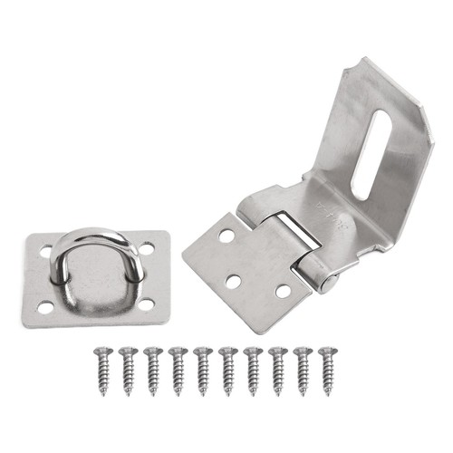 Corner Buckles Stainless Steel Door Lock Hasp Staple Padlock Clasp Shed Latch - Bild 24 von 50