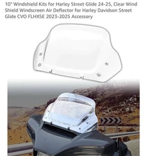 VEISUTOR 10" Windshield Kits For Harley Street Glide CVO CVO FLHXSE 23-24