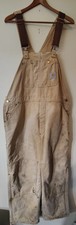 Carhartt Super Thrashed Double Knee Insulated Bib Overalls Men's 40W