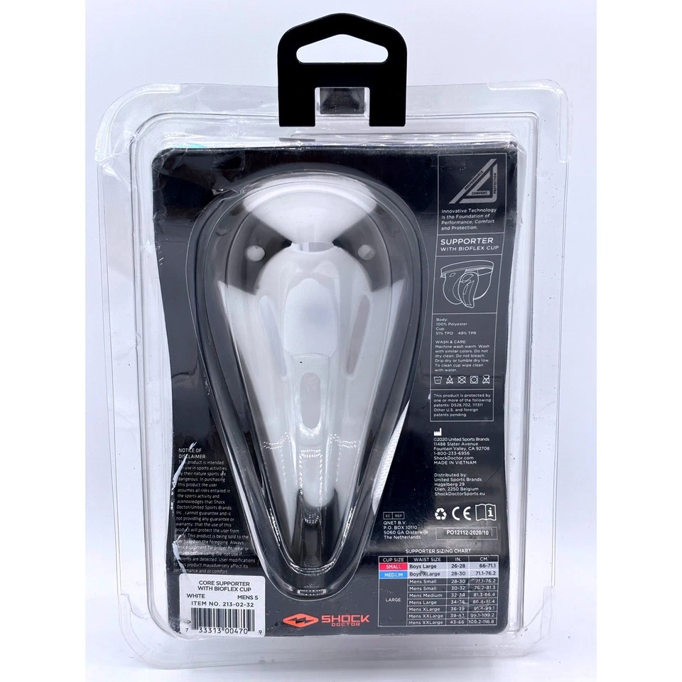 Shock Doctor Core Supporter With BioFlex Cup Mens S Large Cup 30-32 Waist - Image 2 of 3