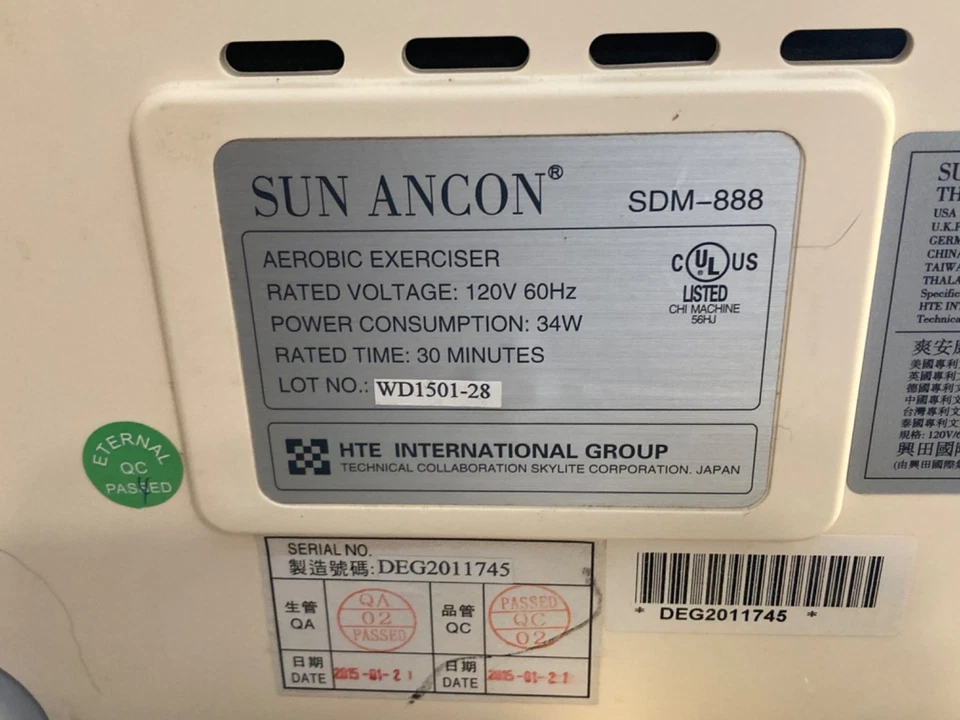 Sun Ancon Original Chi Machine Model SDM-888 - TESTED Works Well HTF - Image 4 of 4