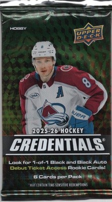 2025-26 Upper Deck Credentials Single Hockey Cards - You Pick