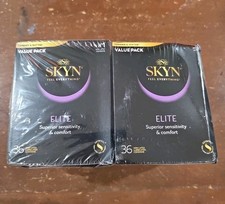  4  Pack SKYN Elite Non-Latex Lubricated Condoms, natural color 144 Count