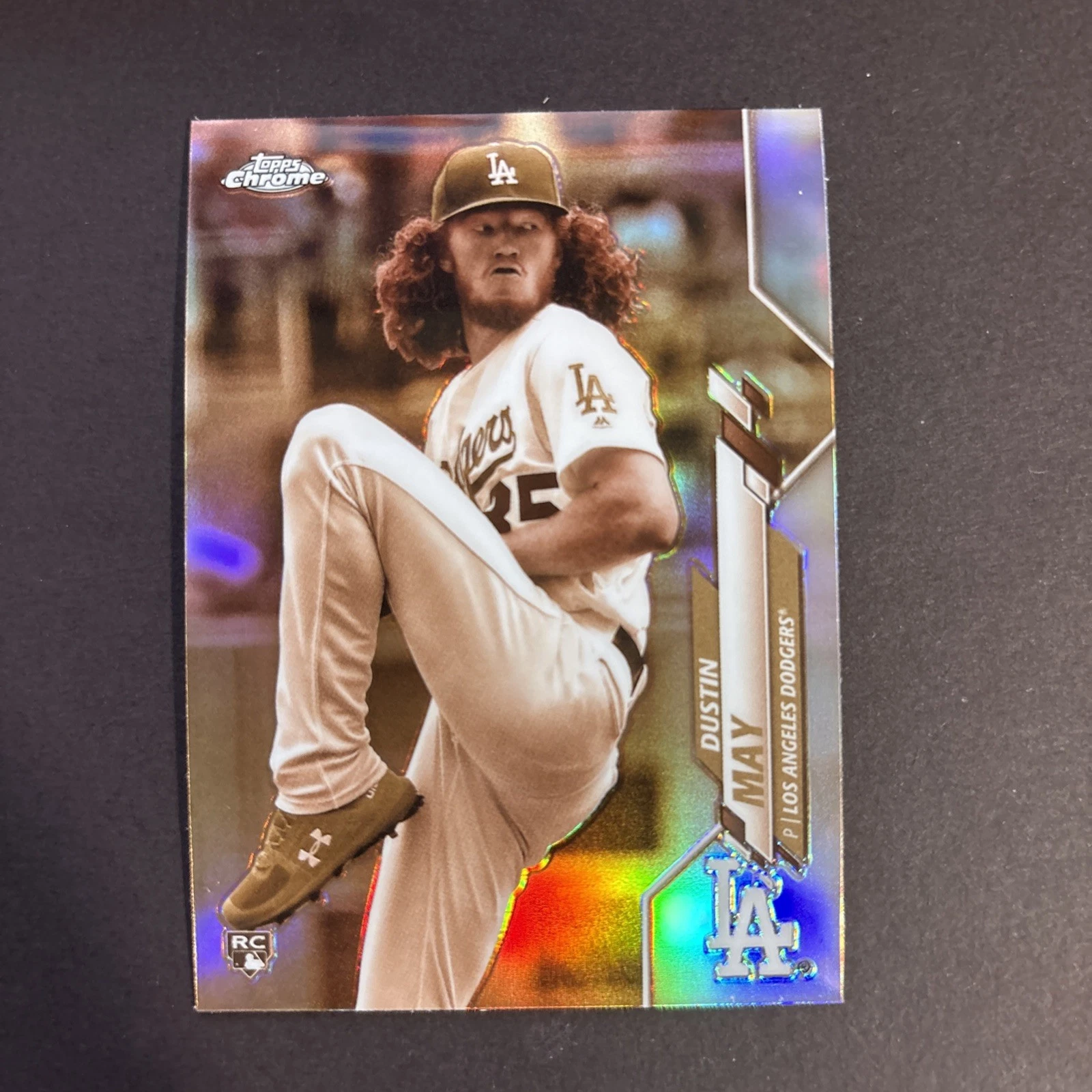 2020 Topps Chrome - Dustin May #176 Sepia Refractor (RC)