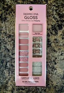 Dashing Diva Gloss Ultra Shine Gel Palette Rose Sparkle Gel Nail Polish Glitter