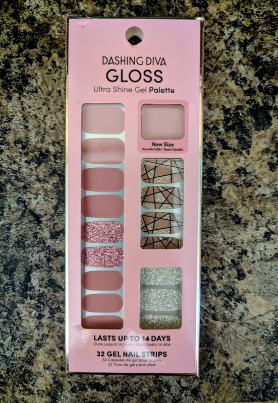 Dashing Diva Gloss Ultra Shine Gel Palette Rose Sparkle Gel Nail Polish Glitter