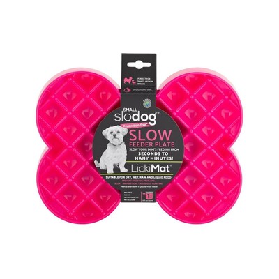 Lickimat Slodog Slow Feeder Plate (Pink) - Small