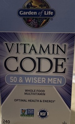 NEW Garden of Life Vitamin Code 50 & Wiser Men Multivitamin 240ct EXP05/2026!!