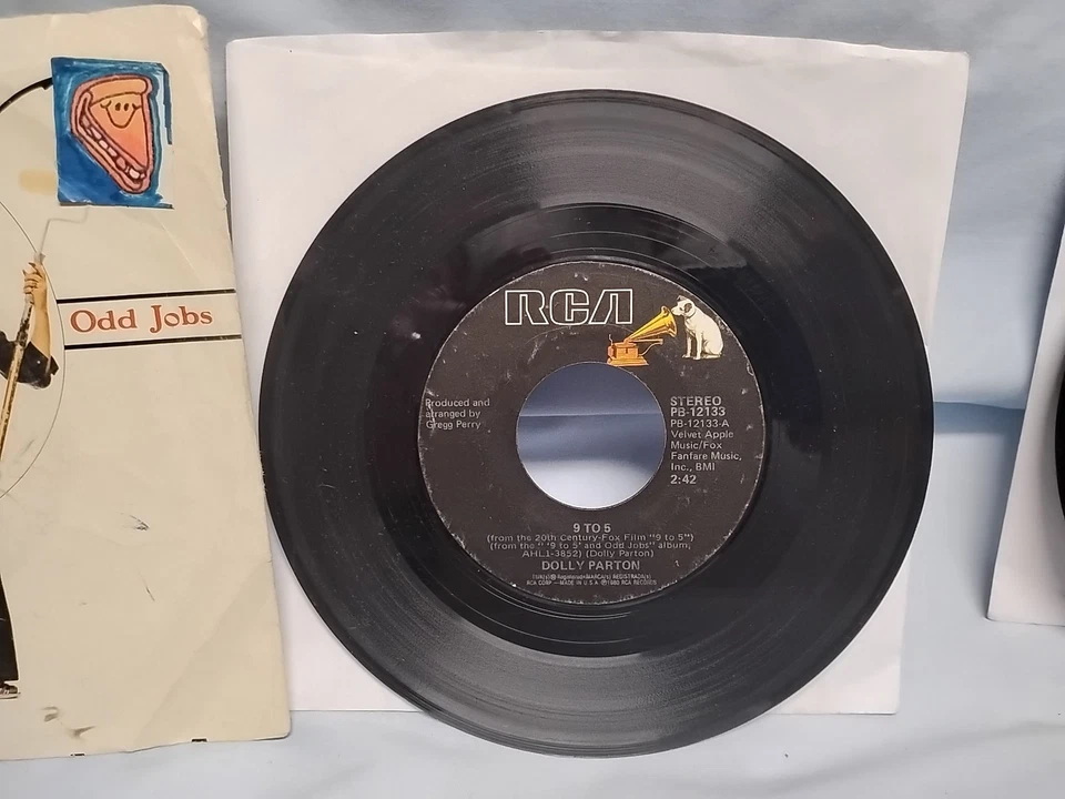 Dolly Parton Kenny Rogers 9 To 5 / Real Love 45 RPM LOT OF 2 - Image 3 of 4