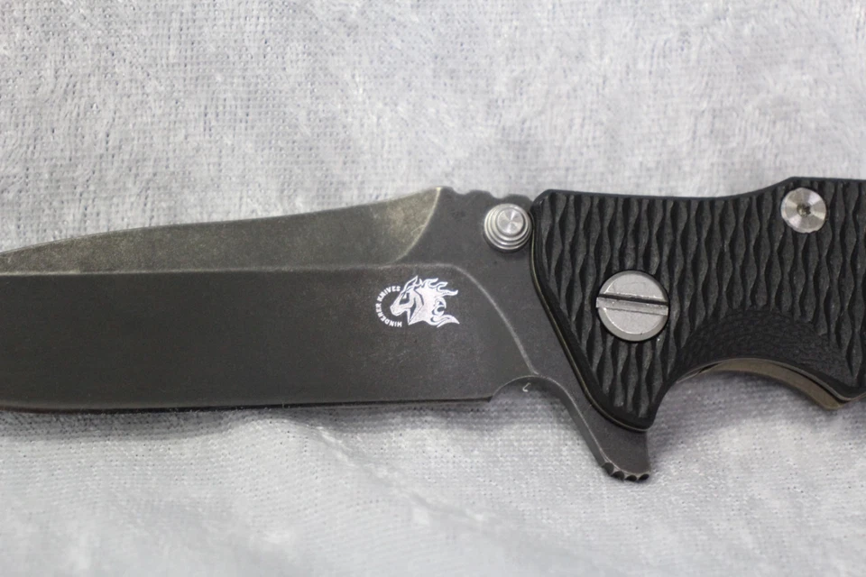 Rick Hinderer Eklipse Drop Point 3.5" M390 Blade Steel Black G10/Titanium Handle - Image 3 of 4