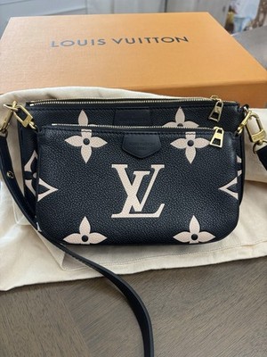 Louis Vuitton Multi Pochette Accessoires Shoulder Bag Black/Cream Leather