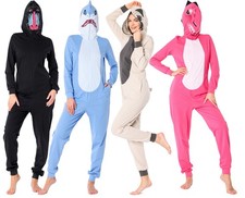 Ladeheid Damen Schlafoverall Jumpsuit Mit Kapuze Baumwolle Schlafanzug S-XXL