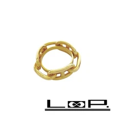 RARE HERMES  HERMES Scarf Ring Cha ne d Ancre GP Gold Box 366666 3