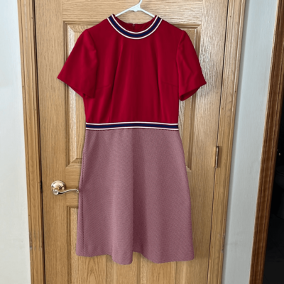 half red half white dress Cherry Red And White Half And Half Cherry A-Line Dress by rewstudio