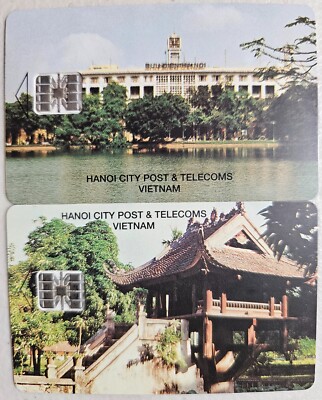 Vietnam Hanoi Chip Phone Cards, Set of 2