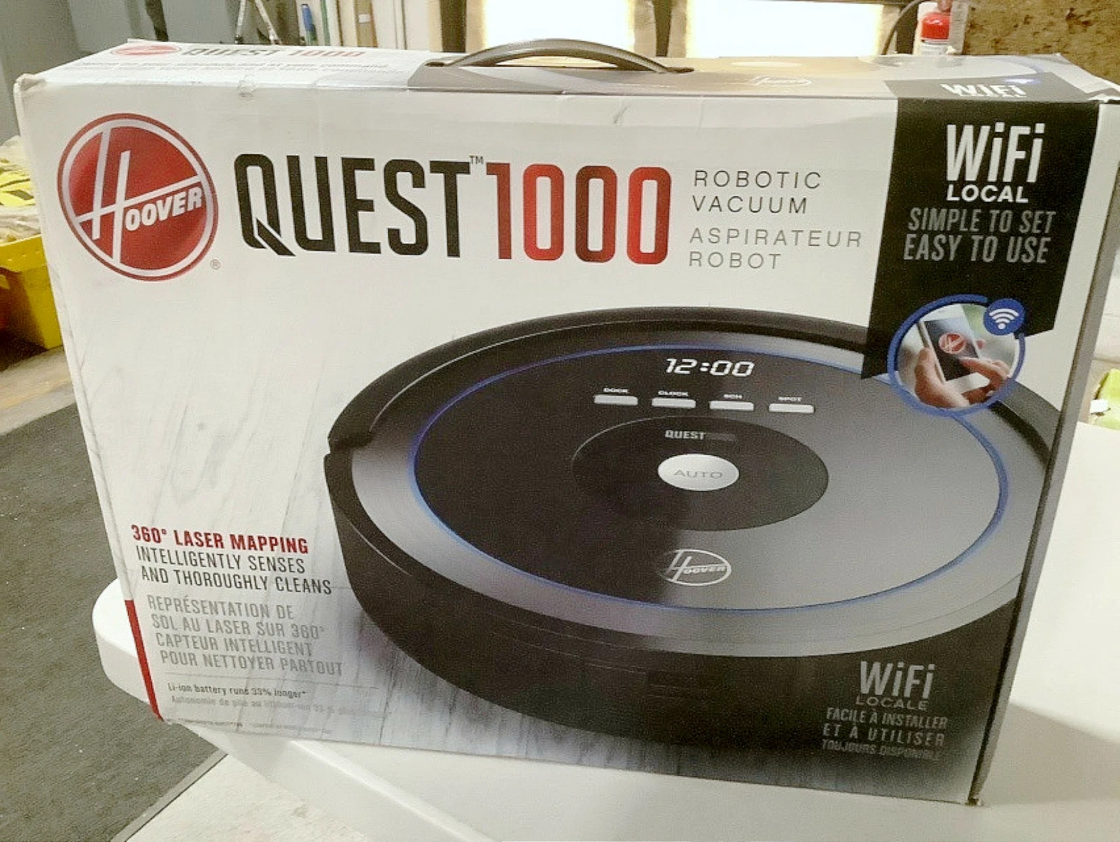 Hoover BH71000 Quest 1000 Wi-Fi Enabled Robot Vacuum Cleaner